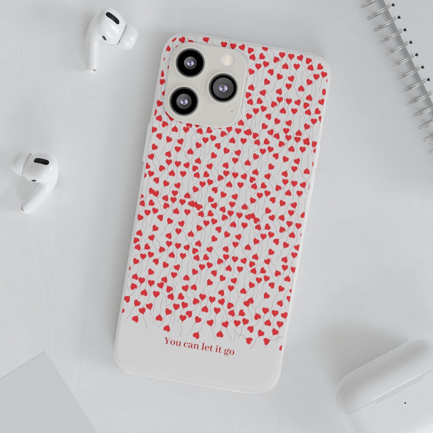 You Can Let It Go Heart Pattern Flexi Case - Stylish Phone Protection