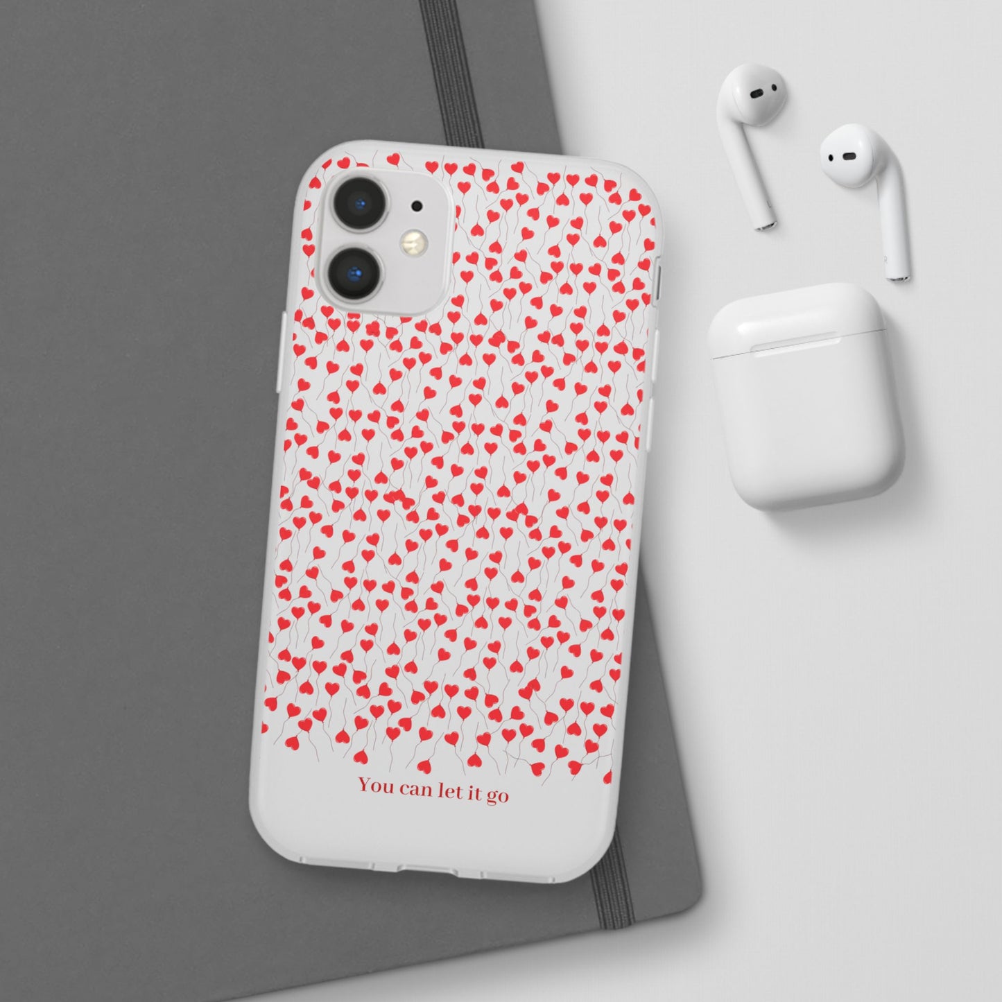 You Can Let It Go Heart Pattern Flexi Case - Stylish Phone Protection