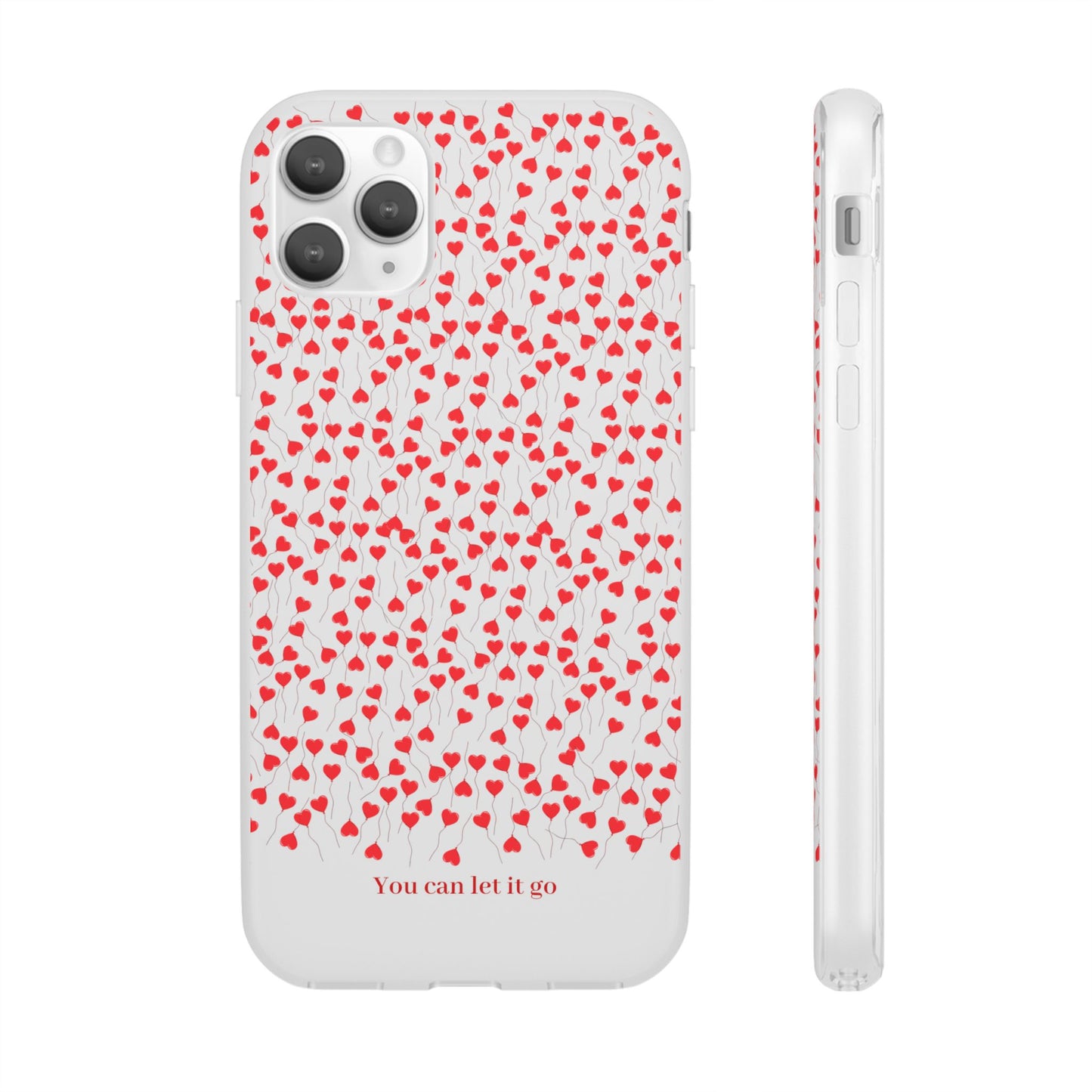 You Can Let It Go Heart Pattern Flexi Case - Stylish Phone Protection