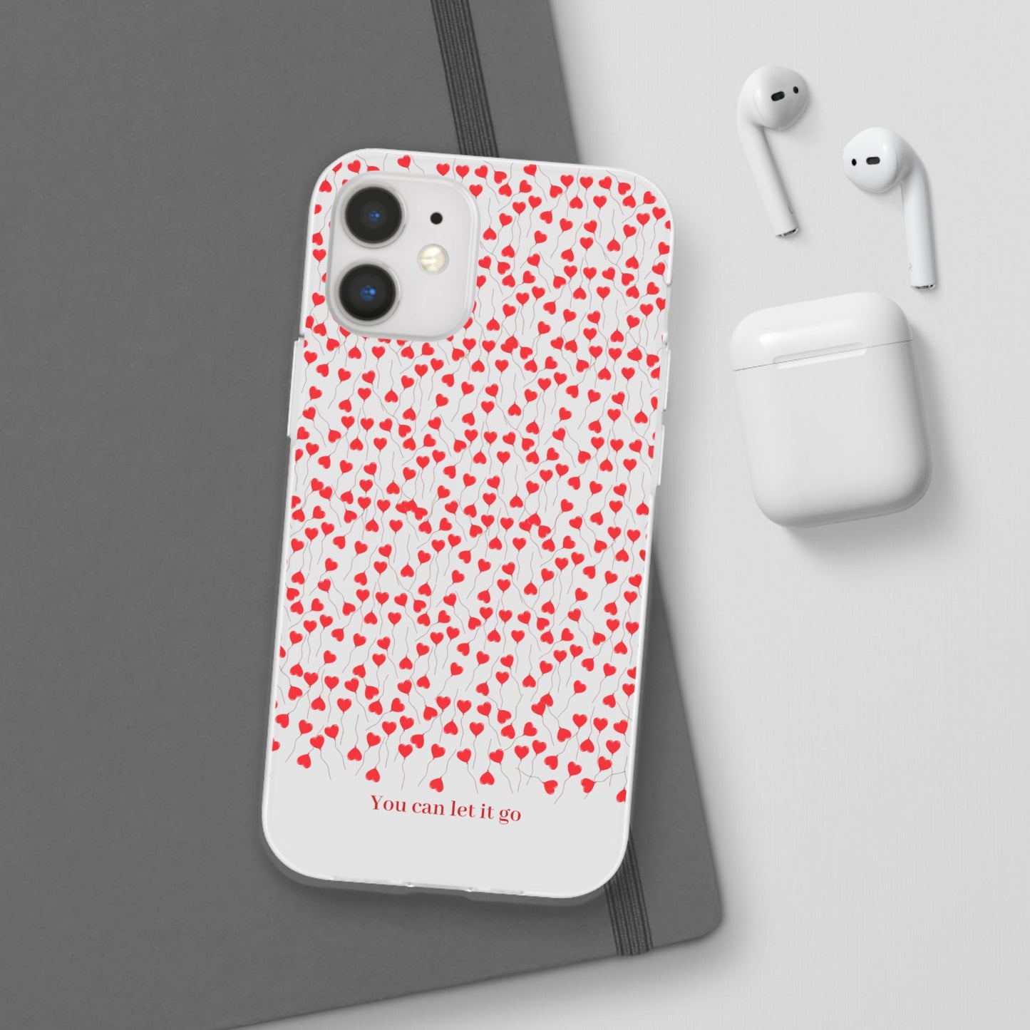 You Can Let It Go Heart Pattern Flexi Case - Stylish Phone Protection