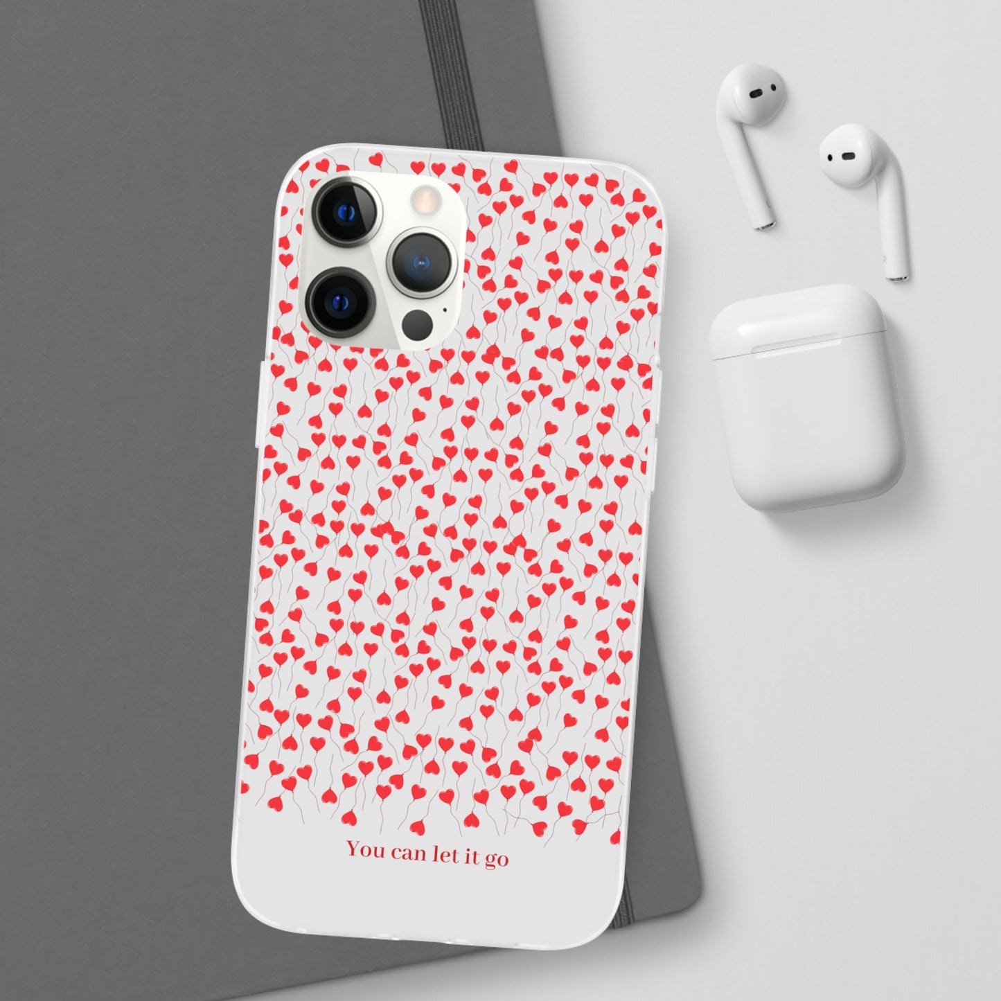 You Can Let It Go Heart Pattern Flexi Case - Stylish Phone Protection