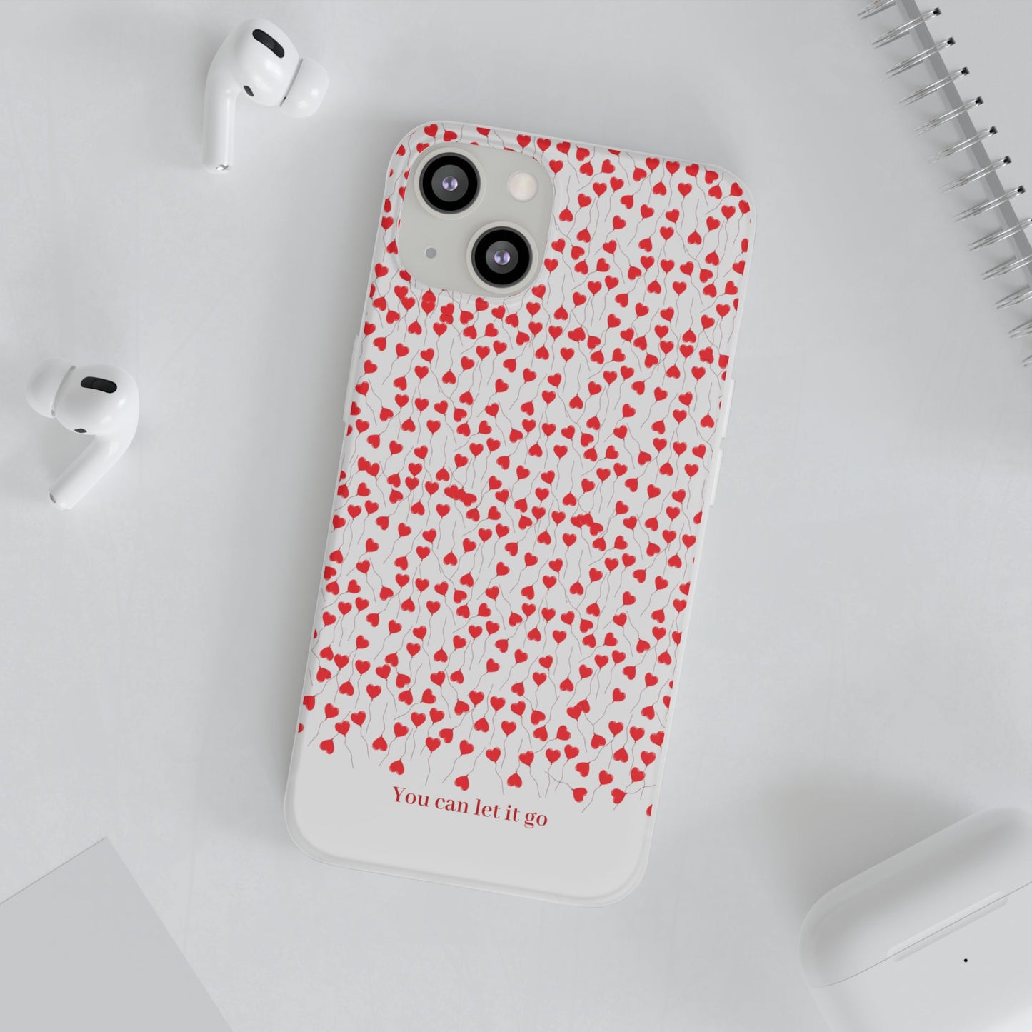 You Can Let It Go Heart Pattern Flexi Case - Stylish Phone Protection