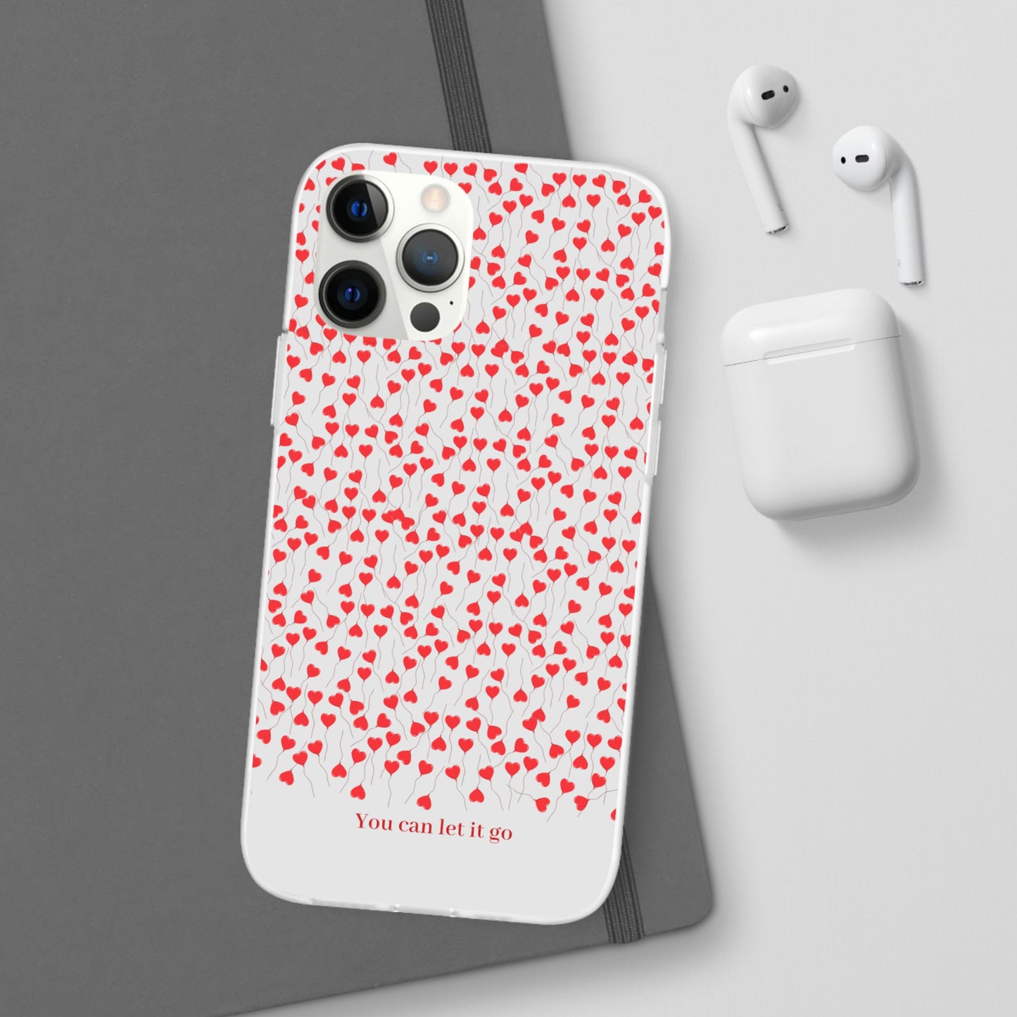 You Can Let It Go Heart Pattern Flexi Case - Stylish Phone Protection