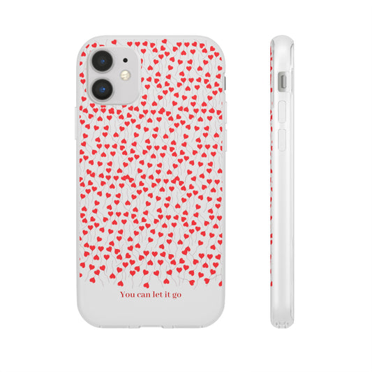 You Can Let It Go Heart Pattern Flexi Case - Stylish Phone Protection