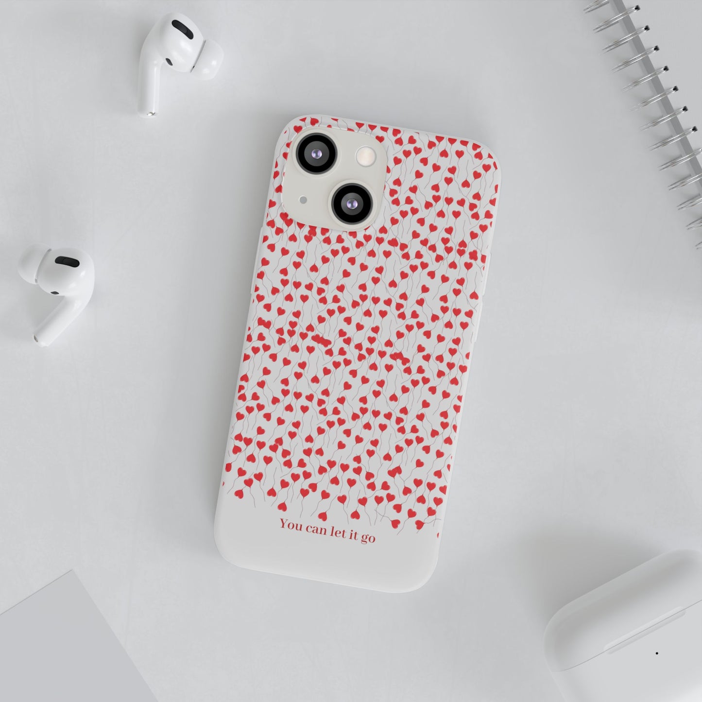 You Can Let It Go Heart Pattern Flexi Case - Stylish Phone Protection