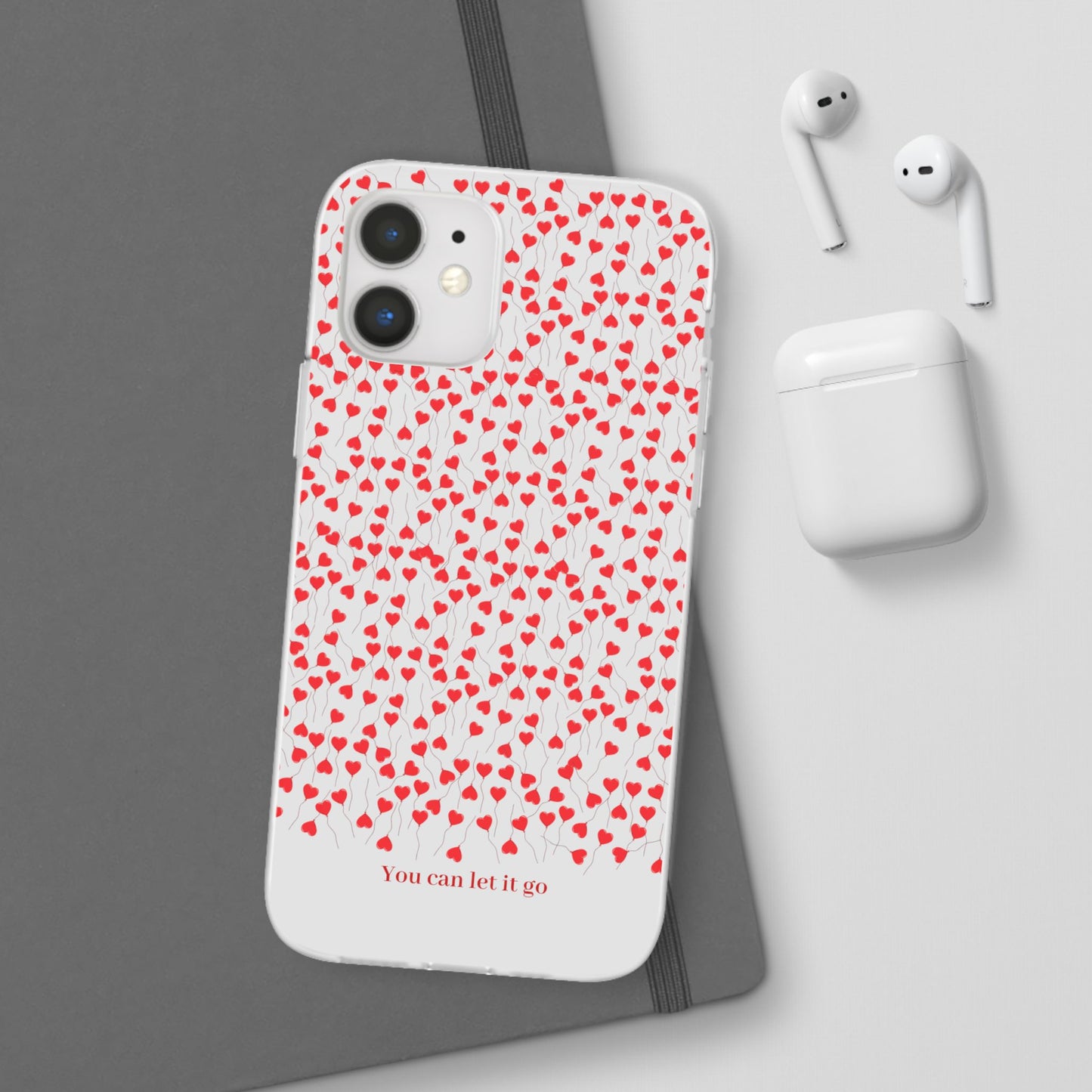 You Can Let It Go Heart Pattern Flexi Case - Stylish Phone Protection